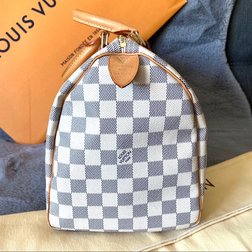 Louis Vuitton Speedy 30 Damier Azur Satchel Bag - Picture 3 of 16